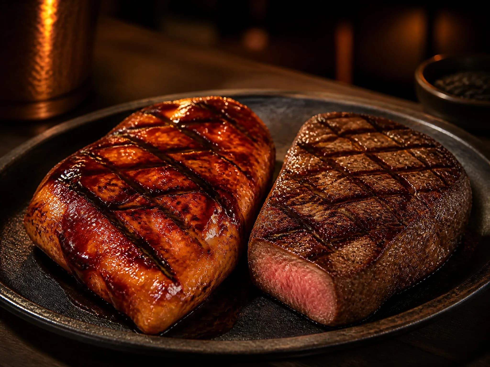 Grilled BBQ Chicken & Sirloin 6oz