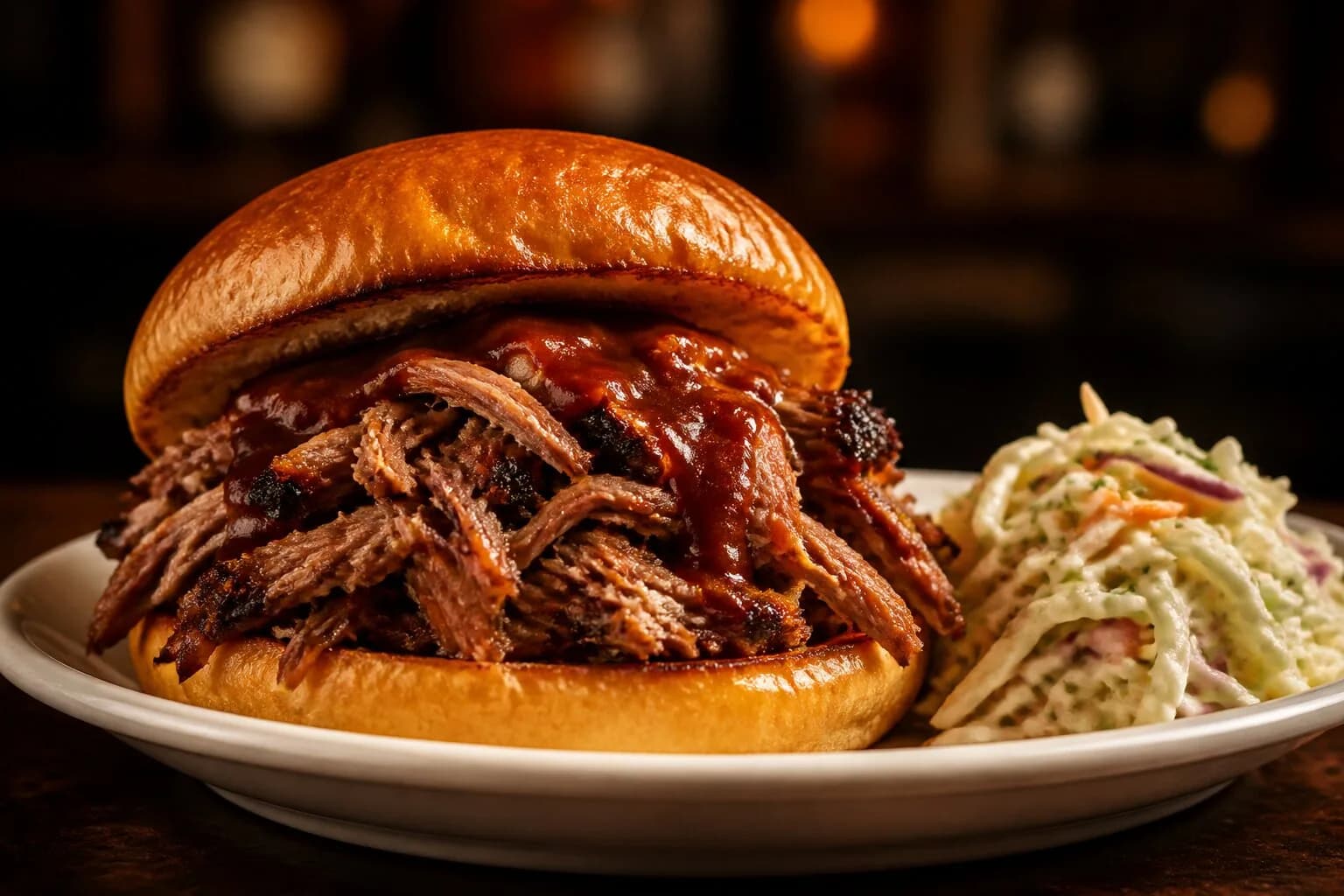 Lunch Pulled Pork Sandwich