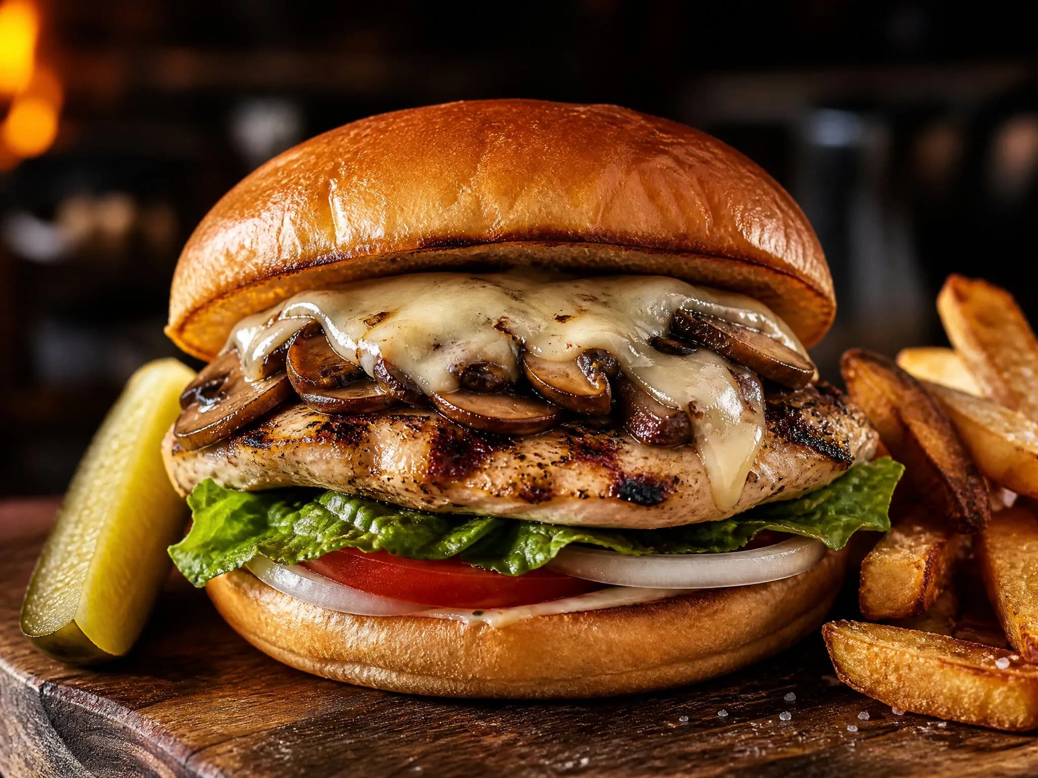 Mushroom Jack Chicken Sandwich